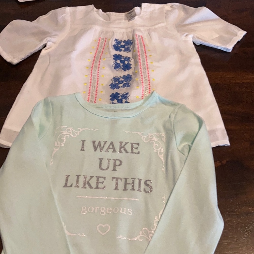 NEW Oshkosh blouse and Carters tee